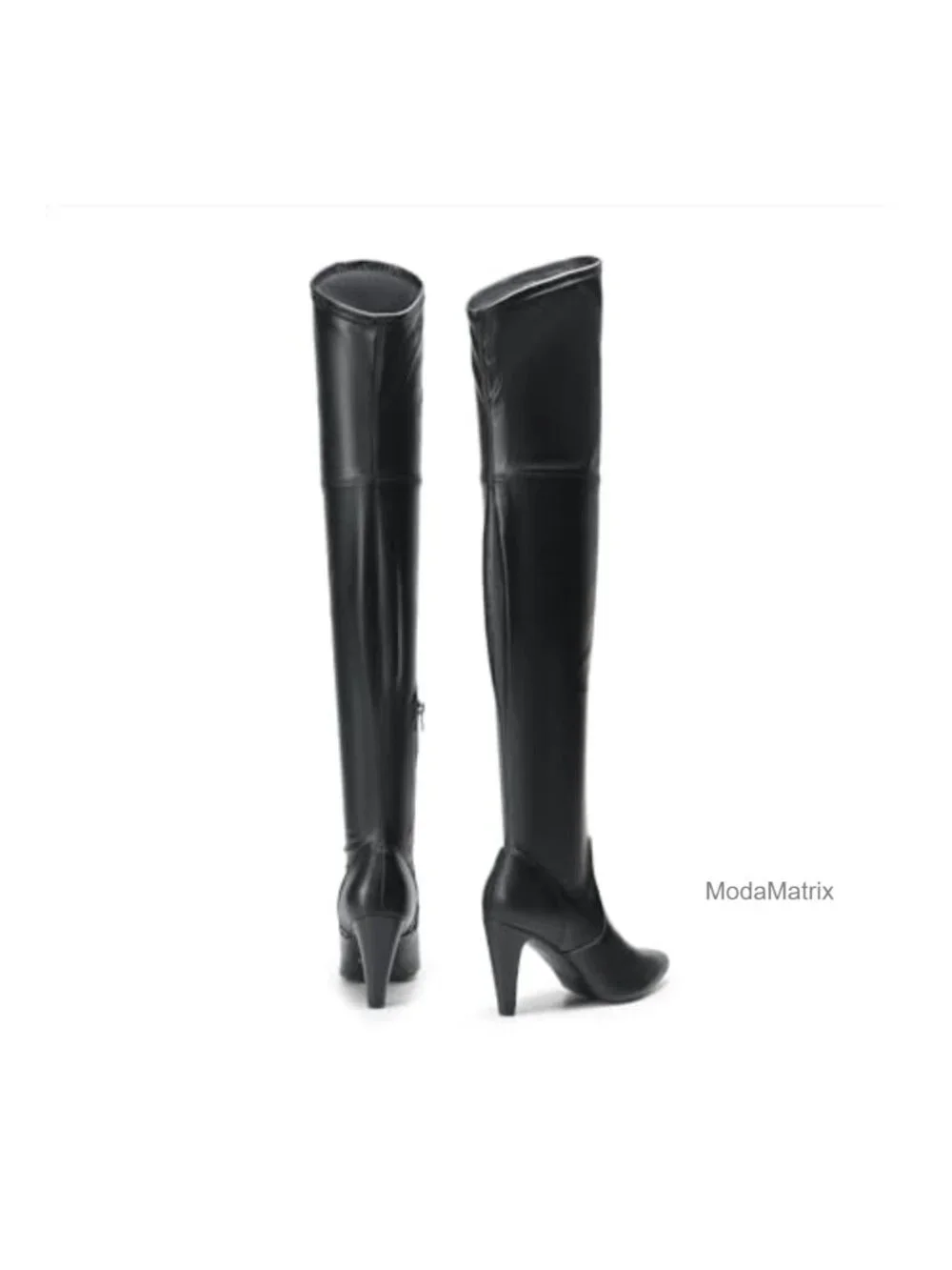 Over the Knee High Boots Stretch Thigh High Pointed Toe Zipper